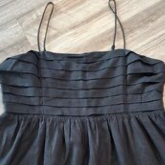 Express Sleeveless Sundress Black Linen Blend Large Preppy Vacation Beach Resort - Picture 4 of 11